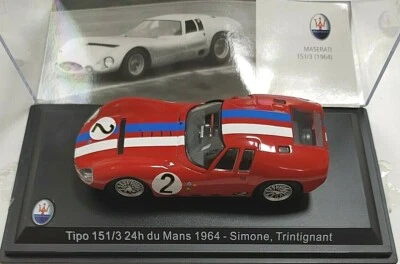 LEO MODELS 1:43 AUTO MASERATI TIPO 151/3 24h DU MANS 1964 SIMONE, TRINTIGNANT - Immagine 1 di 2