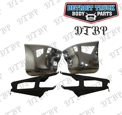 For Freightliner Columbia Side Bumper W/ Bracket Chrome Left Right Foto 1 de 4
