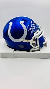 Reggie Wayne Autographed Indianapolis Colts Flash Speed Mini Helmet-Beckett W Ho - Picture 1 of 3