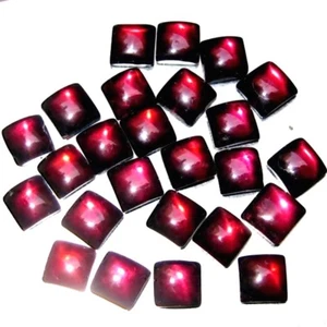 Wholesale Lot of 5mm Square Cabochon Natural Garnet Loose Calibrated Gemstone - Picture 1 of 3