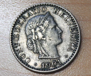 1901 Switzerland 20 Rappen - Picture 1 of 2