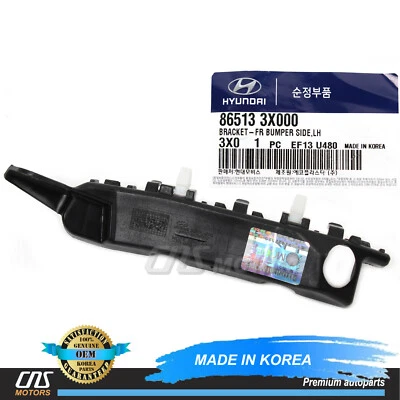 GENUINE BUMPER BRACKET FRONT DRIVER for 11-16 HYUNDAI ELANTRA & COUPE 865133X000 Foto 1 de 2