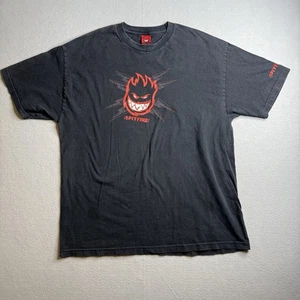Spitfire Shirt Mens XL Black Red Flame Logo Skateboarding Skater Crewneck Tee - Picture 1 of 7