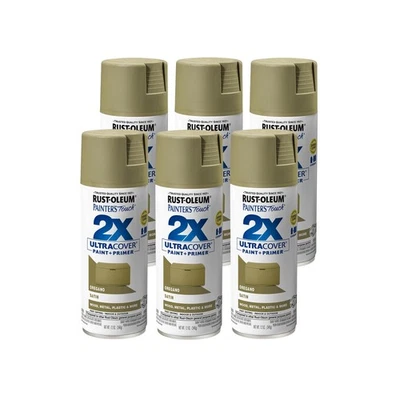 Painter's Touch 2X Ultra Cover Satin Oregano Paint 12 Oz Pack of 6 Low Odor - Image 1 of 4