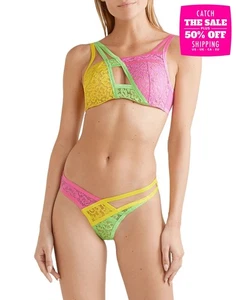 RRP€162 AGENT PROVOCATEUR Lace Non Padded Bra Size 2 / 160 / 88A Cut Out Tulle - Picture 1 of 5