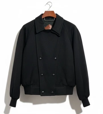 pal zileri jacket Italy Black  100% Wool Double Breasted Bomber IT 50 - Image 1 of 4