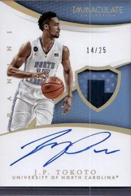 2015 Panini Imac. Collection Collegiate #370 J.P. Tokoto Patch Auto Gold #/25 - Image 1 of 2