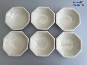 6 Vintage Johnson Brothers Heritage weiße Suppe Müslischalen - TOP ZUSTAND - Bild 1 von 11