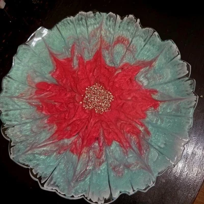 Florero de resina epoxi/plato baratija/dulces/chacutería Foto 1 de 2