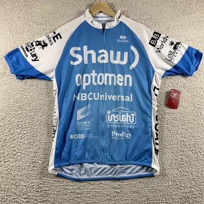 Sugoi Evolution Cycling Jersey Adult XL Blue Full Zip Optomen NBC Custom NWT NEW - Image 1 of 4