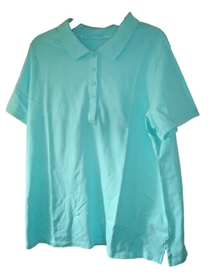 Polo mujer Plus Aruba azul talla 1X Laura Scott NUEVO Foto 1 de 3