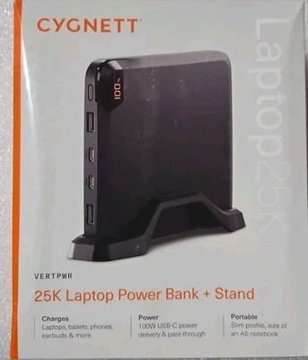 Cygnett 25K Laptop Power Bank 4 x USB 100W Output for MacBook Air Pro & Laptops - Image 1 of 4