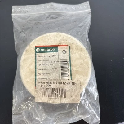 DISCO PULIDO FIELTRO METABO VILTPOLIJSTSCHIJF 125 MM M 14 (623260000) Foto 1 de 3