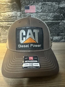 CAT Diesel Power Trucker Hat Patch Richardson 112 Caterpillar Heavy Equipment - Picture 1 of 6