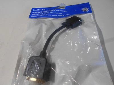 Ultra A-Male SVGA to B-Female SVGA X2 8-Inch VGA Cable Adapter - 8-Inch SVGA  - Image 1 of 2