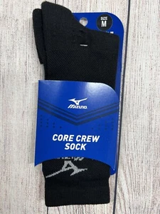 Mizuno Core Crew Volleyball Sock Black Medium - Picture 1 of 4
