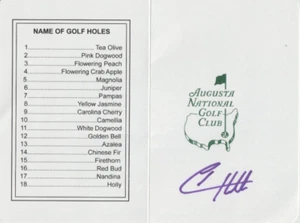 TYRRELL HATTON HANDSIGNIERTES AUTOGRAMM MASTERS GOLF TURNIER SCOREKARTE COA AUTO - Bild 1 von 1