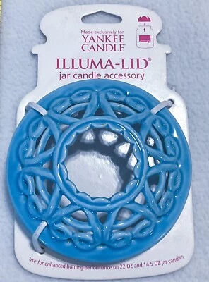 Yankee Candle Porcelain Blue Retired 2011 Illuma Lid 22 oz Or 14.5 oz Topper NEW - Image 1 of 4