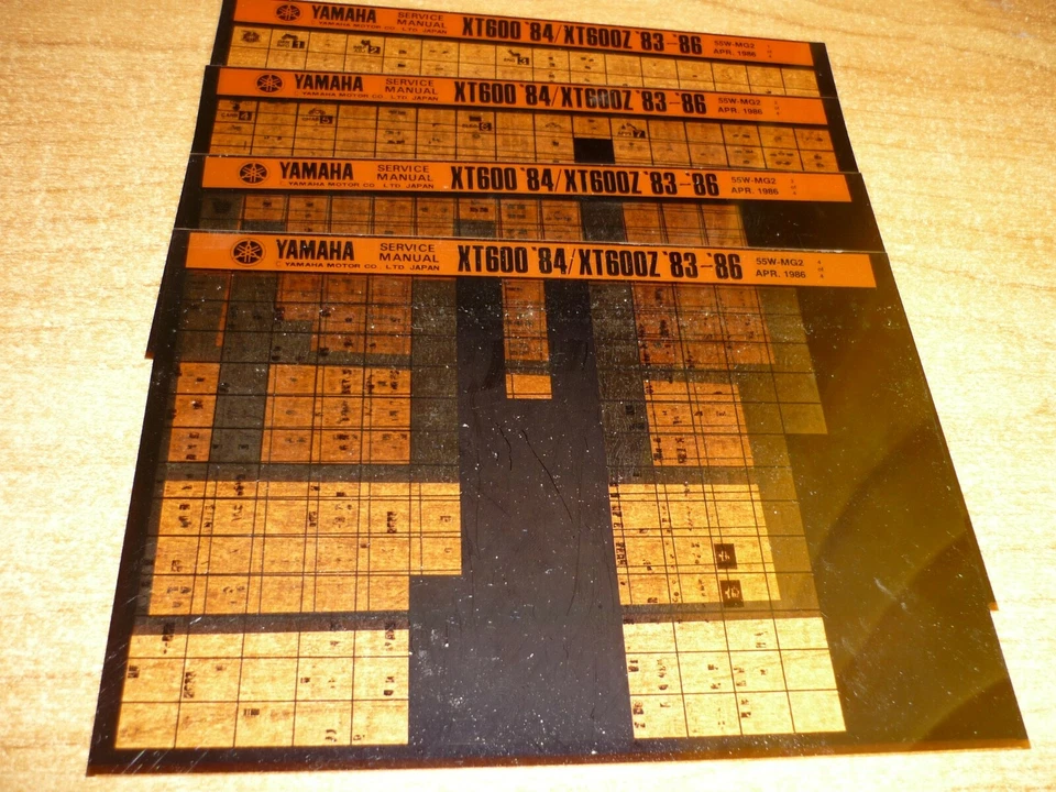YAMAHA Service Manual Werkstatthandbuch Mikrofiche 4 Stück XT600 84/XT600Z 83-86 - Bild 1 von 1