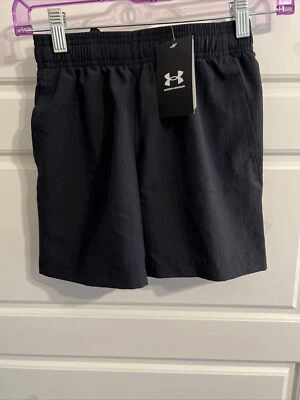 New Under Armour Boys' Woven Graphic Shorts YXS Black MSRP $25 - Image 1 of 2