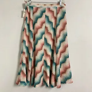 Gonna midi Maeve Anthropologie donna Chevron a righe MARIA in maglia taglia XL nuova con etichette - Foto 1 di 12