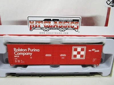 ScaleTrains HO Scale RPCX Purina Evans 5100 DBL 8' Plug Door Box Car #135 Kit - Image 1 of 4