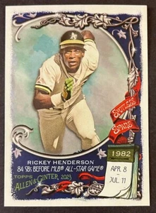 2023 Topps Allen & Ginter Rickey Henderson #SS-28 Spotless Spans - Picture 1 of 2
