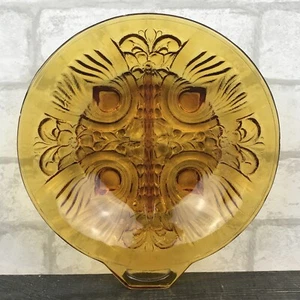 Vtg Amber Divided Dish Indiana Glass Killarney Pattern - Picture 1 of 9