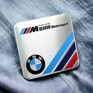 BMW M Performance Emblem Badge - Powered by BMW Motorsport Adhesive - Picture 1 of 1