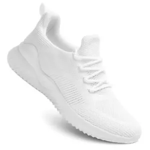 Men's Non Slip Running Shoes Ultra Light Breathable Casual Walking 10 White - Picture 1 of 8