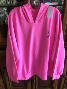 Lane Bryant Livi Active Race For The Cure L/S Hoodie 22/24 Plus Vibrant Pink NWT - Picture 1 of 20