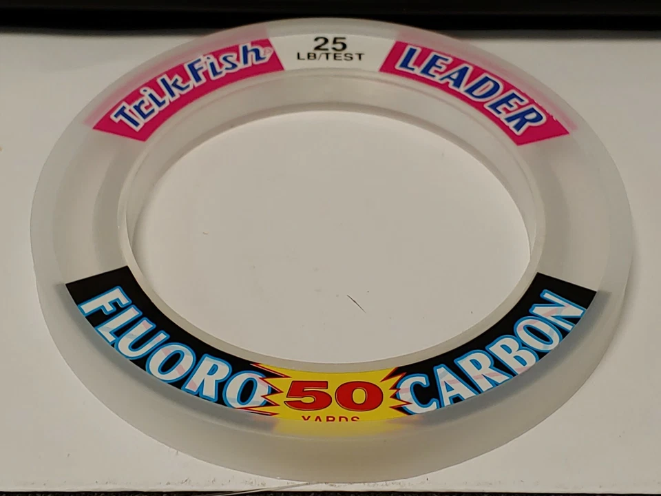 1 Spool Trik Fish FLUOROCARBON Leader Material 25 lbs. Test 50 Yards - Image 1 of 1