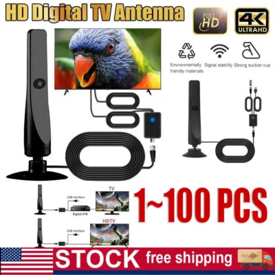 4K Rewave Antena, TV Antenna, Suction Cup TV Antenna Plug Play 3m Cable 2025 LOT - Image 1 of 4