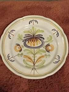 Painted earthenware plate, signed EMILE TESSIER - Picture 1 of 8