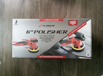Polidor tampão Platinum Series, 6 velocidades dupla ação para detalhes de carro, 6 polegadas, - Imagem 1 de 3