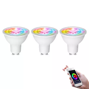 ZigBee GU10 Smart Sync Vollfarb-LED-Dimm-Party-Glühbirnen 3 Stück 2200-6500K 5W - Bild 1 von 17