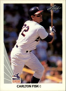 1990 Leaf Chicago White Sox Baseball Card #10 Carlton Fisk