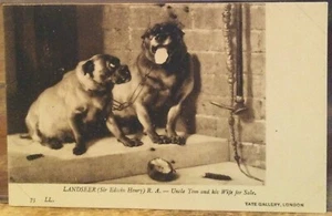 UK Art Card EDWIN HENRY LANDSEER Uncle Tom & His Wife Dog Painting England Tate - Picture 1 of 2