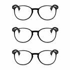 3 Pairs Round Black Reading Glasses Ready To Wear Readers Lens Powers And 1 To And 35
