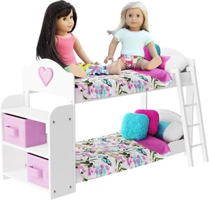 Colorful 18 Inch Doll Bunk Bed Set with Accessories - Ideal Gift for Kids - Picture 1 of 10