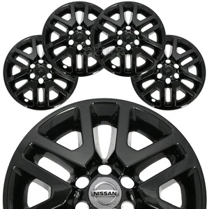 4 fits Nissan Frontier 2014-2021 Black 16" Wheel Skins Hub Caps Alloy Rim Covers - Picture 1 of 8