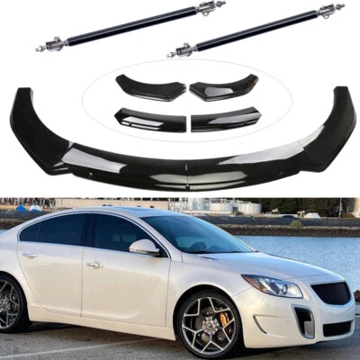 For Buick Regal GS Car Front Bumper Lip Spoiler With Strut Rods - Imagem 1 de 4