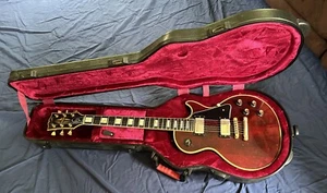 Vintage 1976 Gibson Les Paul custom, wine red, used, includes ATA flight case. - Picture 1 of 7