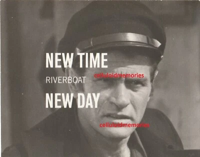 Original NBC Telop Bump Card Promo Photo 1959 Riverboat Darren McGavin DBW # 2 - Image 1 of 3
