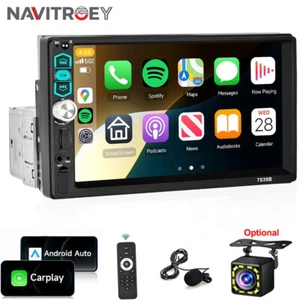 Solo 1Din 7" Pantalla Táctil Estéreo Bluetooth Radio Coche Apple/Android Carplay Cámara - Imagen 1 de 19