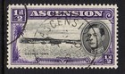 ASCENSION 1938 53 ½d WITH RE ENTRY CW1a FINE USED.