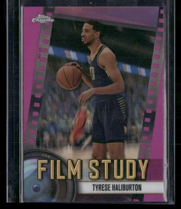 2024-25 Topps Chrome #FS-13 Tyrese Haliburton Film Study Pink Refractor Pacers - Picture 1 of 2