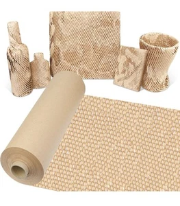 TICONN Honeycomb Packing Paper, 15" × 300" Moving Shipping Gift Wrap Roll  - Picture 1 of 5