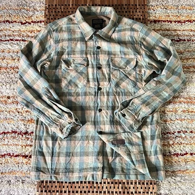 Pendleton Archives Board Shirt Wool Button Down Green 1979 Surf Plaid Large L - Image 1 of 3