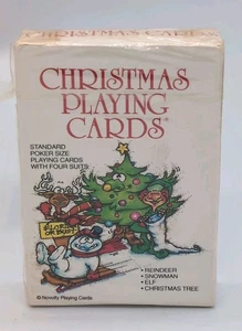 CARTE DA GIOCO NATALE novità carte da gioco 1986 vintage - Foto 1 di 2